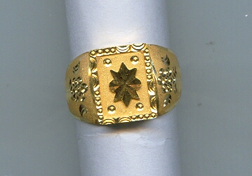GOLD RING GENTS PLAIN FANCY