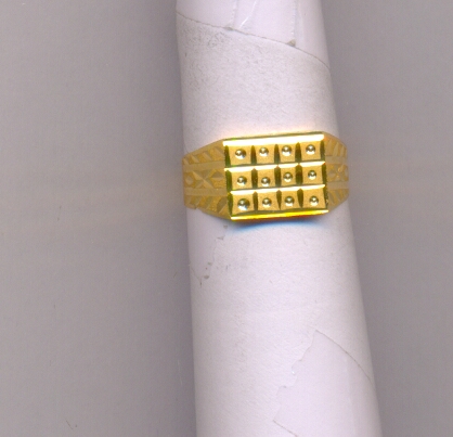 GOLD RING GENTS PLAIN FANCY