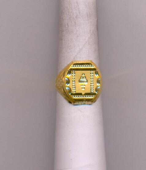 GOLD RING GENTS PLAIN FANCY