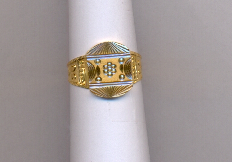 GOLD RING GENTS PLAIN FANCY