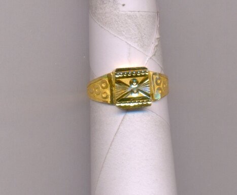 GOLD RING GENTS PLAIN FANCY