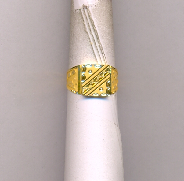 GOLD RING GENTS PLAIN FANCY