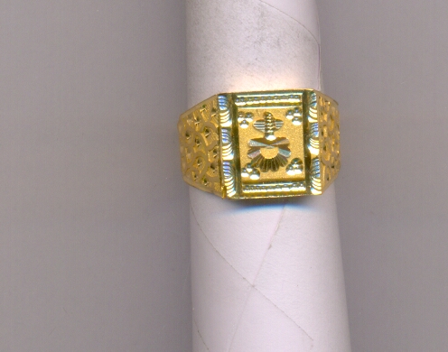 GOLD RING GENTS PLAIN FANCY