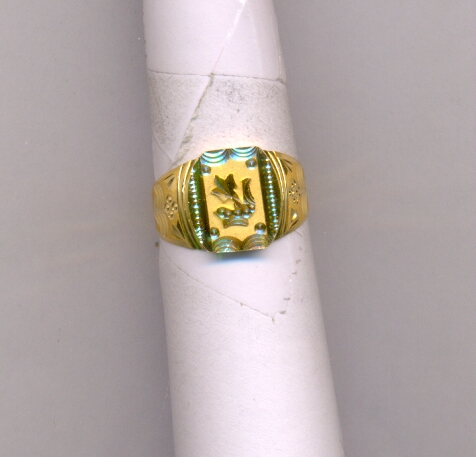 GOLD RING GENTS PLAIN FANCY