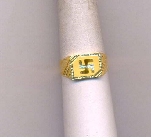 GOLD RING GENTS PLAIN FANCY