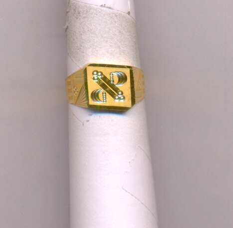 GOLD RING GENTS PLAIN FANCY