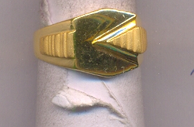 GOLD RING GENTS PLAIN FANCY