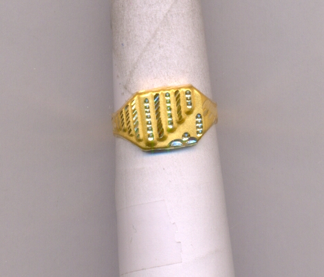 GOLD RING GENTS PLAIN FANCY