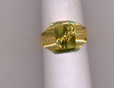 GOLD RING GENTS PLAIN FANCY