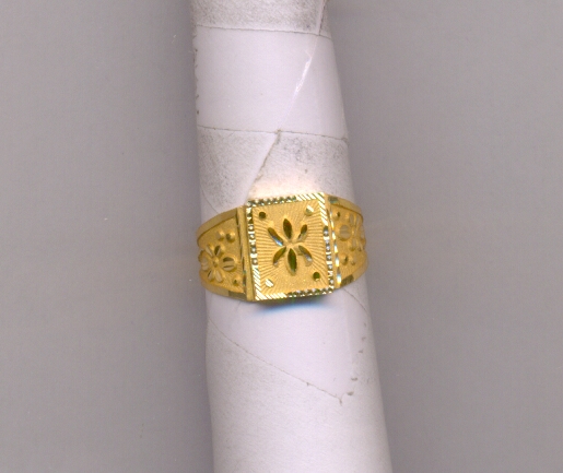 GOLD RING GENTS PLAIN FANCY