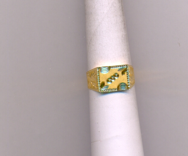 GOLD RING GENTS PLAIN FANCY