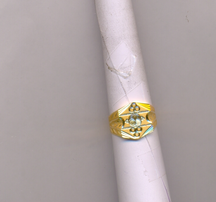 GOLD RING GENTS PLAIN FANCY