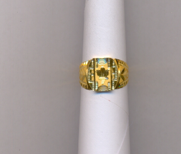 GOLD RING GENTS PLAIN FANCY