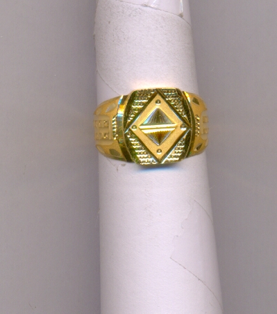 GOLD RING GENTS PLAIN FANCY