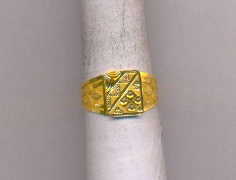 GOLD RING GENTS PLAIN FANCY