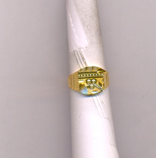 GOLD RING GENTS PLAIN FANCY