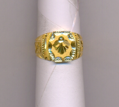 GOLD RING GENTS PLAIN FANCY