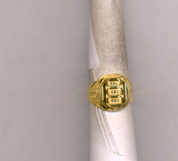 GOLD RING GENTS PLAIN FANCY