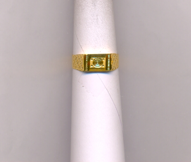 GOLD RING GENTS PLAIN FANCY