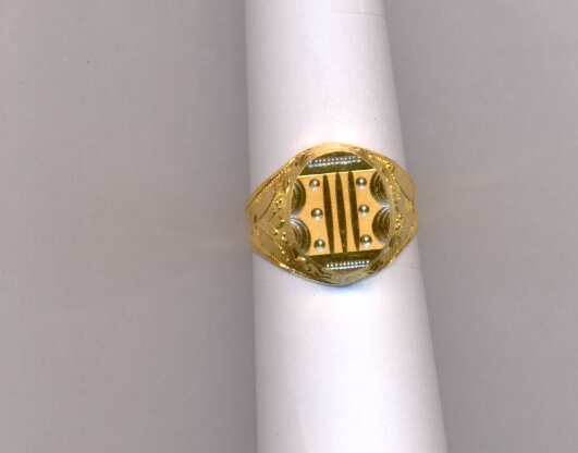 GOLD RING GENTS PLAIN FANCY