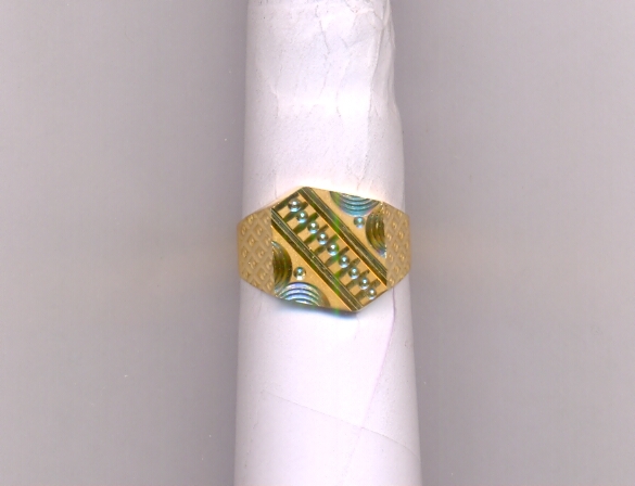 GOLD RING GENTS PLAIN FANCY