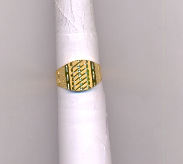 GOLD RING GENTS PLAIN FANCY