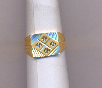 GOLD RING GENTS PLAIN FANCY