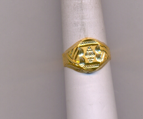GOLD RING GENTS PLAIN FANCY