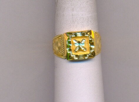 GOLD RING GENTS PLAIN FANCY