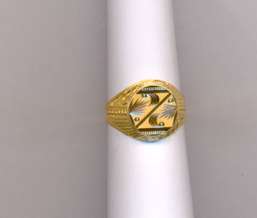GOLD RING GENTS PLAIN FANCY