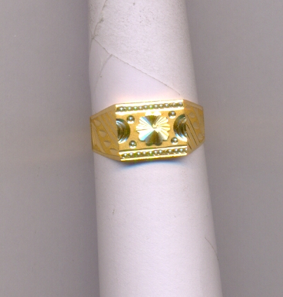 GOLD RING GENTS PLAIN FANCY