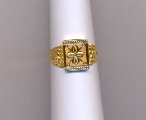 GOLD RING GENTS PLAIN FANCY