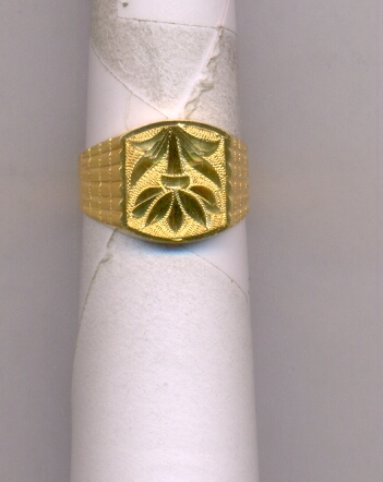 GOLD RING GENTS PLAIN FANCY