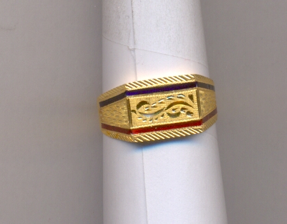 GOLD RING GENTS PLAIN FANCY