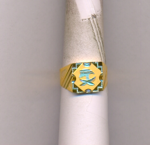 GOLD RING GENTS PLAIN FANCY