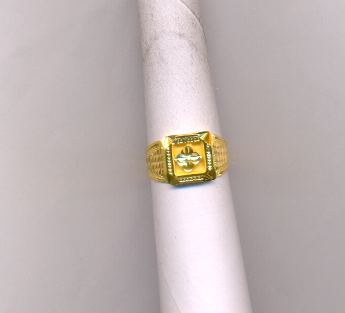 GOLD RING GENTS PLAIN FANCY