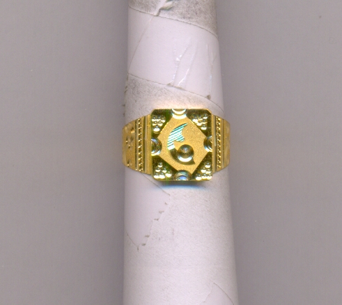 GOLD RING GENTS PLAIN FANCY