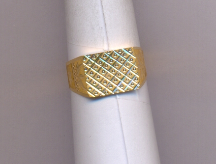 GOLD RING GENTS PLAIN FANCY