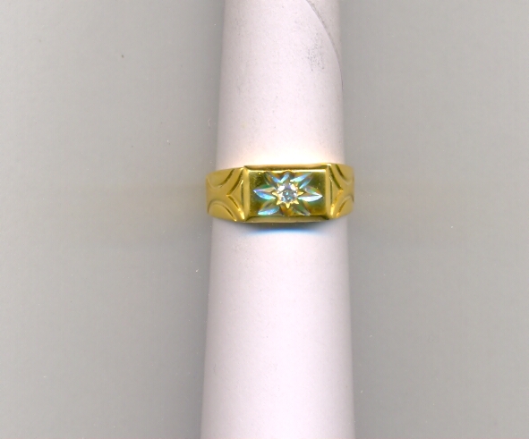 GOLD RING GENTS PLAIN FANCY