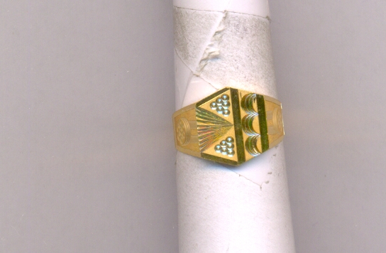 GOLD RING GENTS PLAIN FANCY