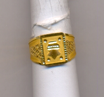 GOLD RING GENTS PLAIN FANCY