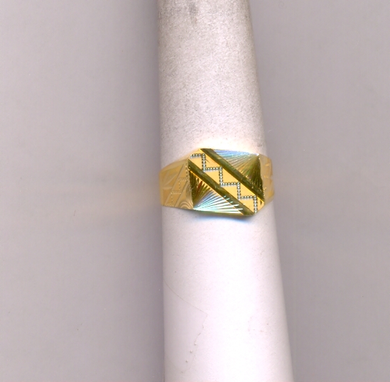 GOLD RING GENTS PLAIN FANCY