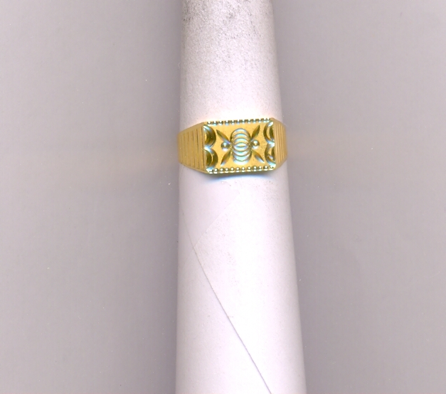 GOLD RING GENTS PLAIN FANCY