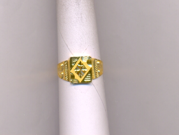 GOLD RING GENTS PLAIN FANCY