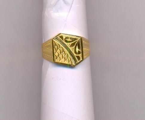 GOLD RING GENTS PLAIN FANCY