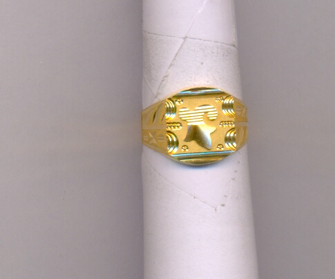GOLD RING GENTS PLAIN FANCY