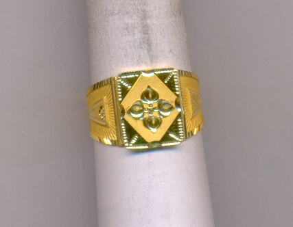 GOLD RING GENTS PLAIN FANCY