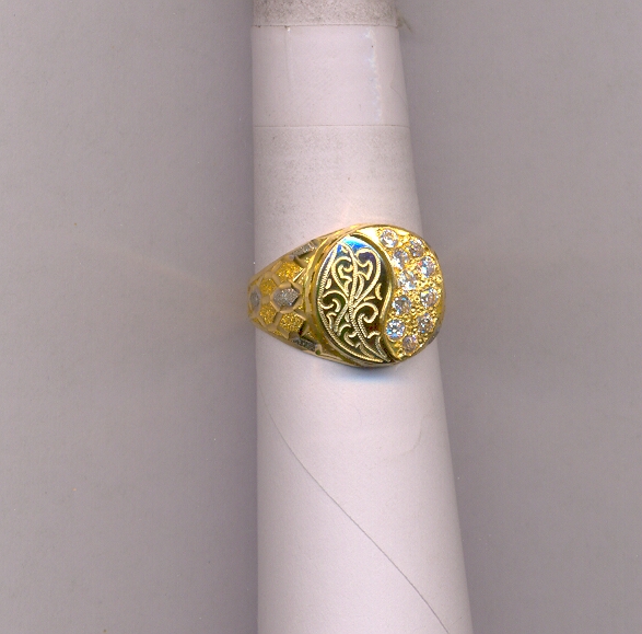 GOLD RING GENTS PLAIN FANCY