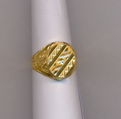 GOLD RING GENTS PLAIN FANCY