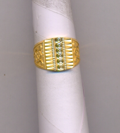 GOLD RING GENTS PLAIN FANCY
